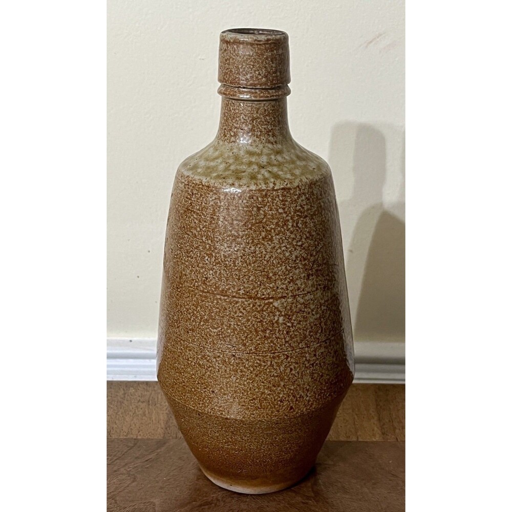Vintage Salt Glazed Stoneware Bottle Campos Filhos Aveiro Portugal Pottery